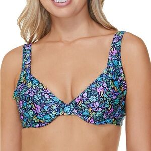 Raisins Porta floral Bra Bikini Top Underwire Small Juniors